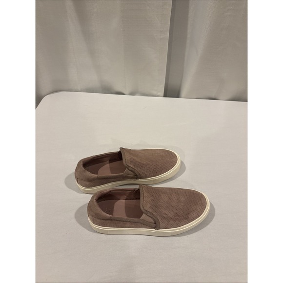 UGG Suede Leather Women Size 9 Dusty Rose Pink Flat Slip On Shoes - Picture 3 of 9